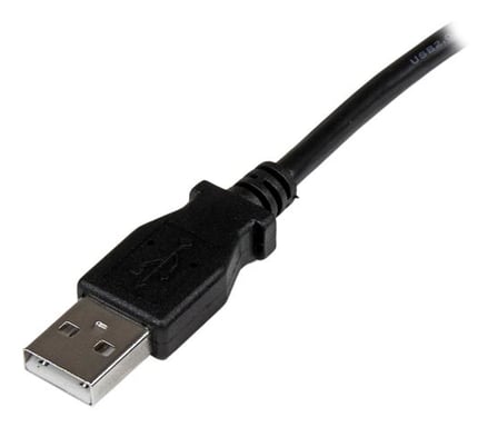 StarTech.com Cable Adaptador USB 3m para Impresora Acodado - 1x USB A Macho - 1x USB B Macho en Ángulo Derecho