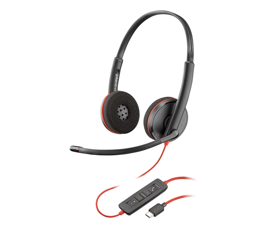 Poly Blackwire C3220 Blackwire 3200 Series micro casque sur oreille filaire USB C Certifié Skype certifié Cisco Jabber Certifié Avaya - vue 3