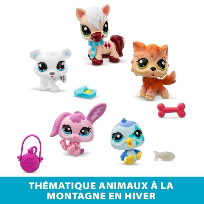 Pack de 5 Pets - Littlest Pet Shop Montagne - Animaux a collectionner - Neuf