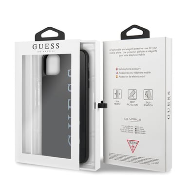 Custodia Guess per iPhone 11 Pro Max logo nero glitterato