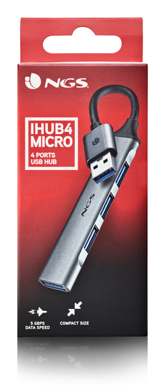 NGS IHUB4 MICRO USB 3.2 Gen 1 3.1 Gen 1 Type A 5000 Mbit/ Neuf - vue 3