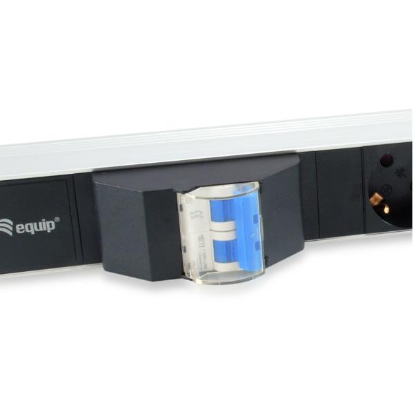 Multiprise Equip 333312 6 prises Basic 1U Aluminium - vue 3