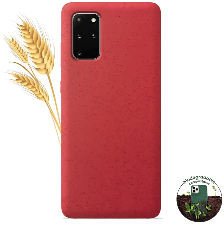Coque silicone unie compatible Biodégradable Rouge Samsung Galaxy S20 Plus