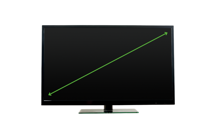 medir las pulgadas de un televisor