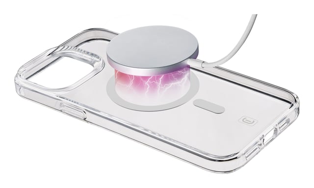 Cellularline Gloss Mag - iPhone 15 Plus Étui avec aimants pour la charge et la fixation à l'alimentateur MagSafe Apple (brand) iPhone 15 Plus