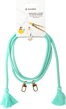 BigBen Connected Bandolera Universal Smartphone con borlas Azul