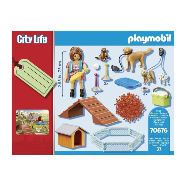 Set Cadeau Educatrice Et Chiens Playmobil La Boîte Avec Accessoires Inclus - vue 4