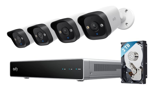 Eufy NVR Security System E40 Negro, Gris, Blanco