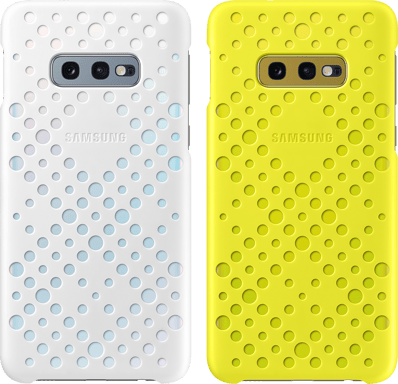 Coques rigides perforées blanche et jaune EF-XG970CW Samsung pour Galaxy S10e