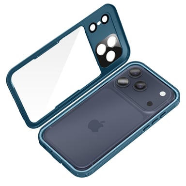 Coque pour iPhone 17 Pro Étanche IP68 Antichoc 2m avec Dragonne Inclus Bleu canard