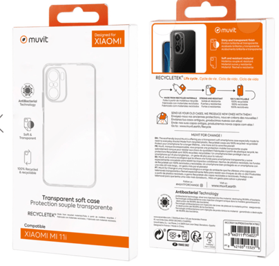 Muvit For Change Coque Souple Clear Designed For Xiaomi Mi 11I
