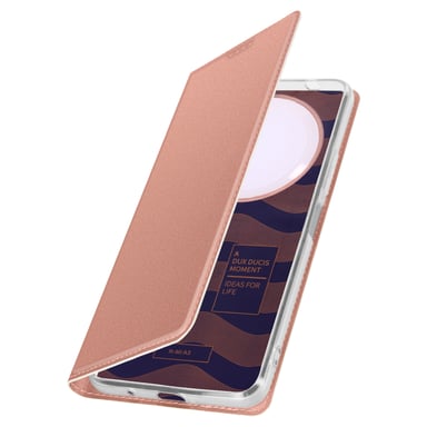 Dux Ducis Funda con cierre para Redmi A3 efecto satinado con Tarjyero, Dux Ducis Rose clair