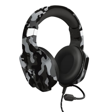 Trust GXT 1323 ALTUS Casque Avec fil Arceau Jouer Noir, Camouflage - Neuf