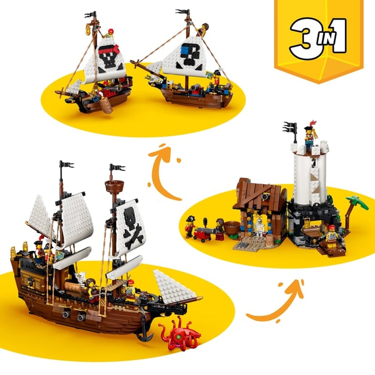 LEGO Creator Bateau Pirate Mythique 31387 - vue 5
