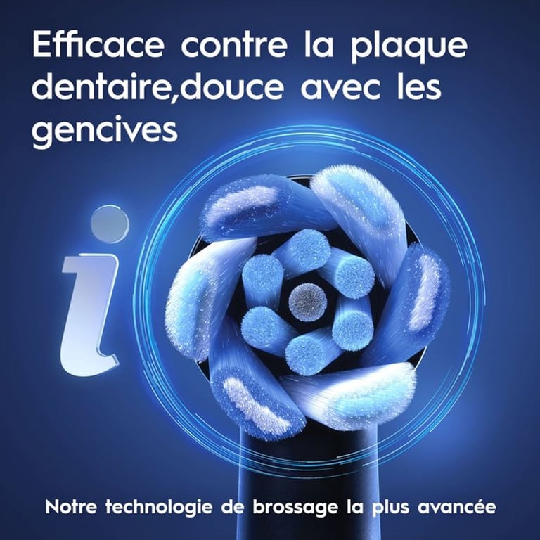 Brosse à dents électrique Oral-B iO9 Noir Onyx Smart Adapt mode + 2 embouts - Neuf