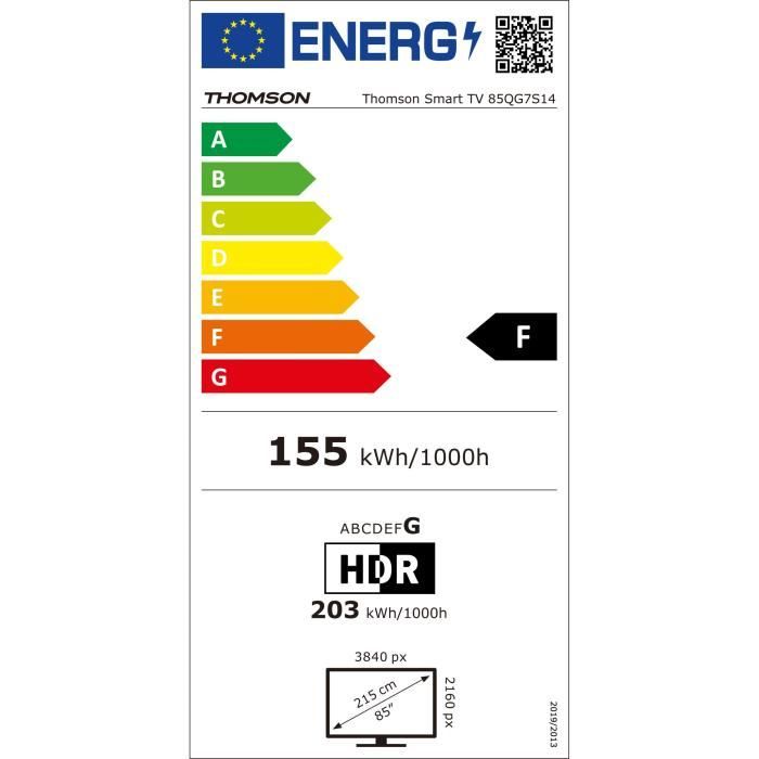 TV QLED  Pro 85QG7S14 215 cm 4K UHD 2024 - Neuf