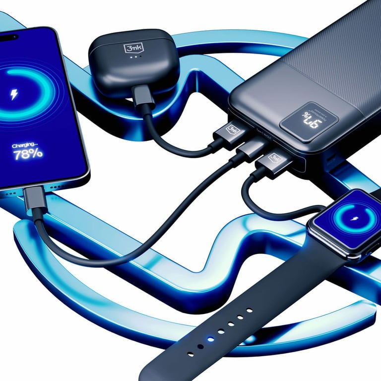 Batterie de Secours 20000 mAh 2x USB et USB C Voyant LED Neuf - vue 2