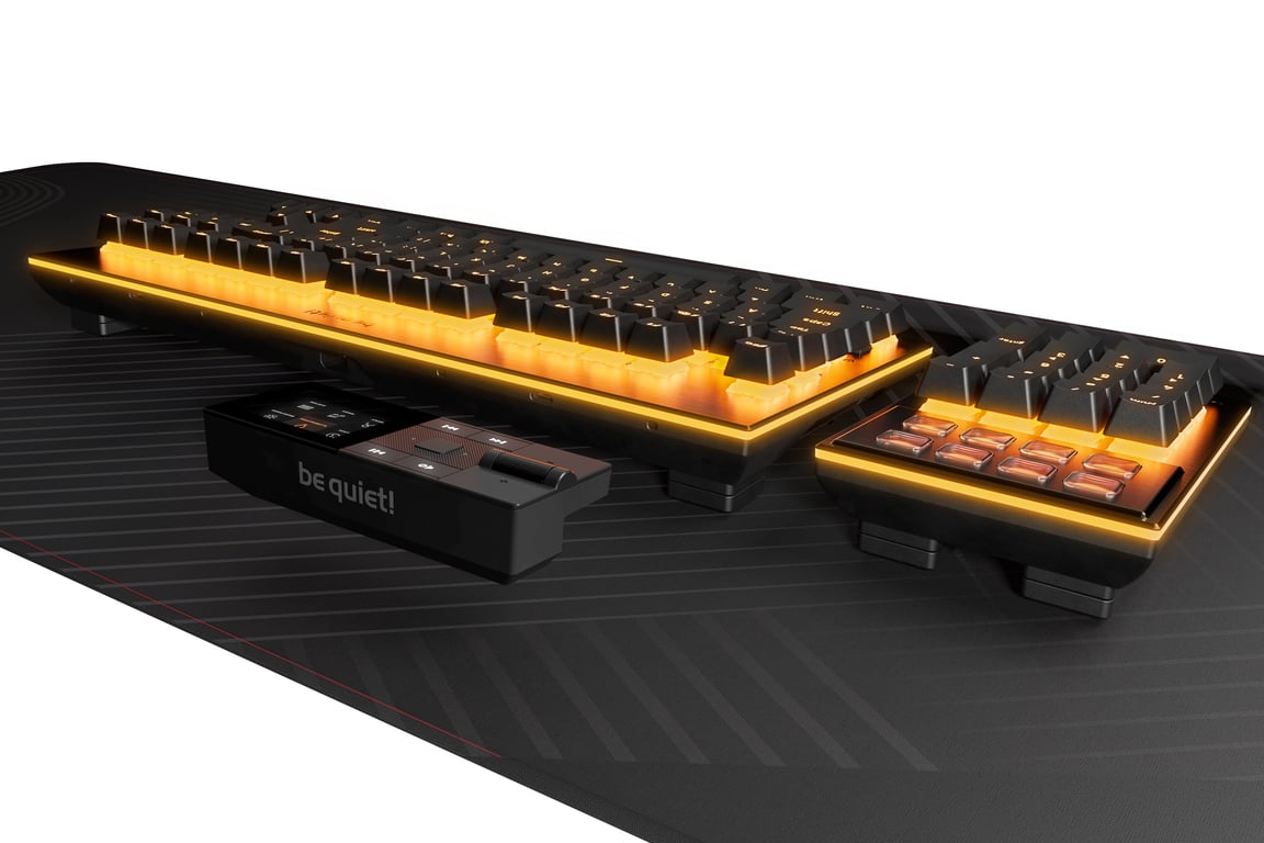 Clavier gaming BE QUIET! Mount Silent Pavé détachable Media Dock Switches hot swap silencieux - vue 3