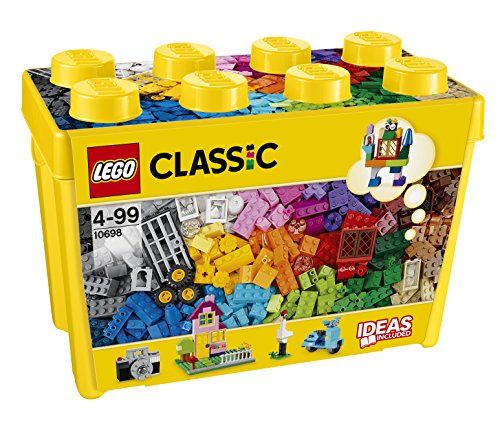 LEGO Classic La Boîte de Briques Créatives Deluxe Jouet Créatif et Rangement Fenêtres et Roues Plaques de Route Cadeau Enfants et Plus 10698