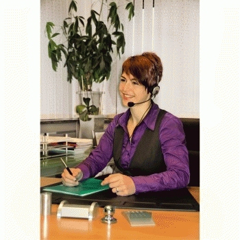 Hama Cuffia ad archetto Cuffia con cavo per ufficio/centro chiamate Nero, Argento