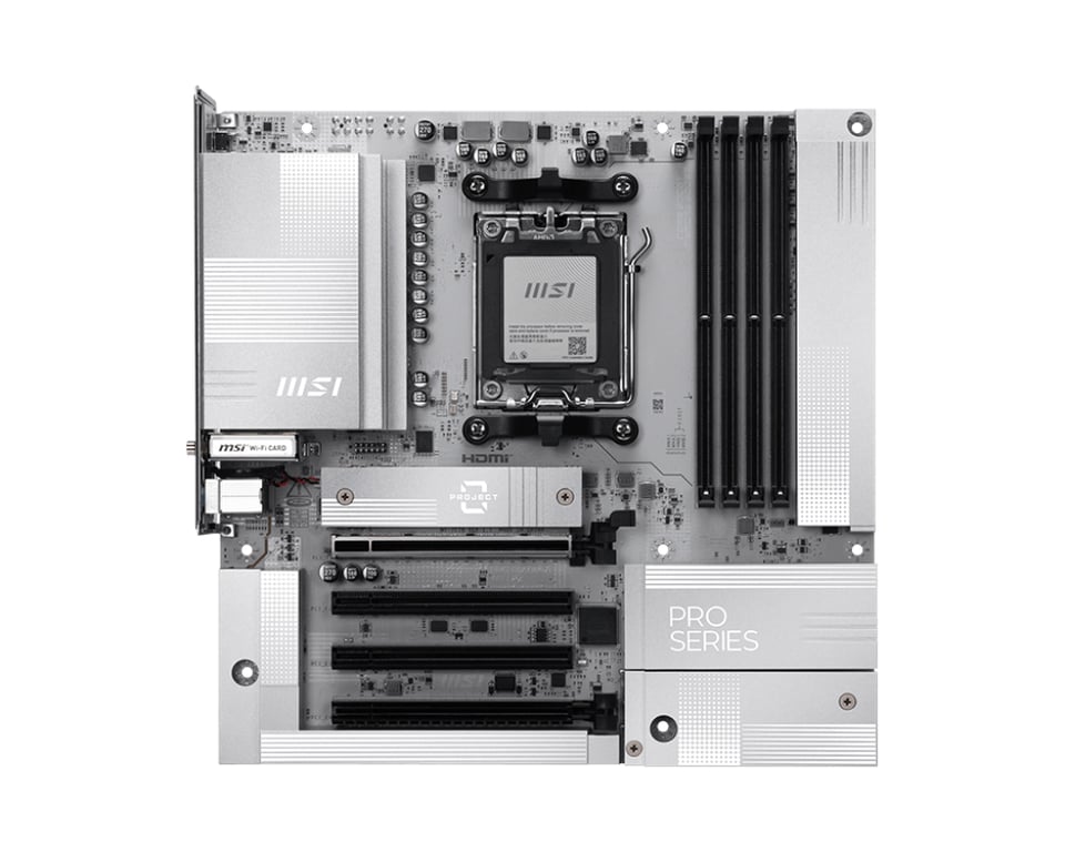 MSI AM5 PRO B850M A WIFI PZ ATX AMD B850 Emplacement AM5 micro ATX - vue 9