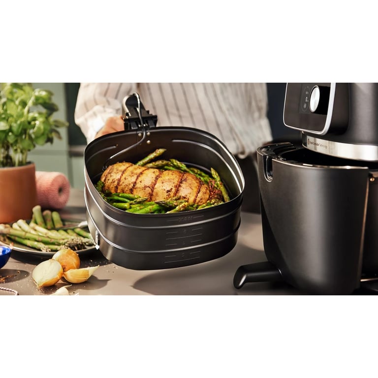 Friteuse À Air PHILIPS HD9876/90 – 2200 W, 8,3 L, 22 Fonctions, Connectée - vue 3