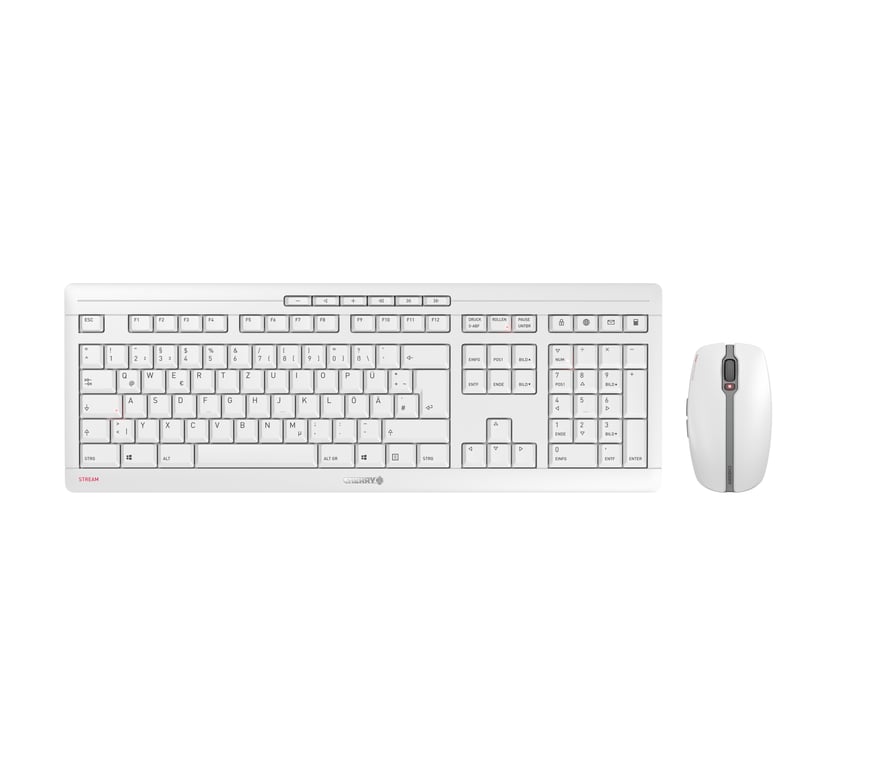 Clavier Filaire CHERRY STREAM – USB, QWERTZ Allemand, Frappe Silencieuse - vue 3
