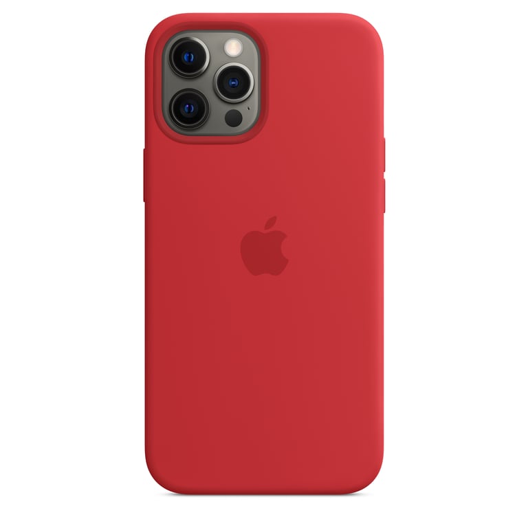 Apple Silicone Case iPhone 12 Pro Max Rouge - vue 3
