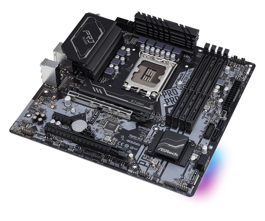 Asrock H670M Pro RS Intel H670 LGA 1700 micro ATX Neuf - vue 3
