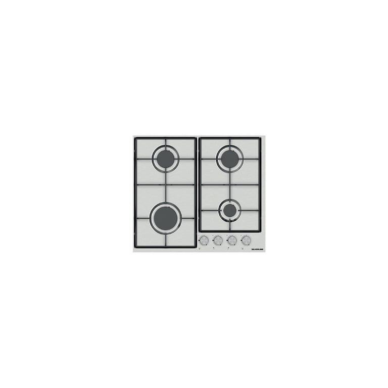 Silverline AS5238X01 plaque Acier inoxydable Intégré 58 cm Gaz 4 zone Neuf