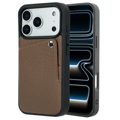 Selencia Coque Riva avec porte-cartes pour Apple iPhone 17 Pro Max - Mocha Brown