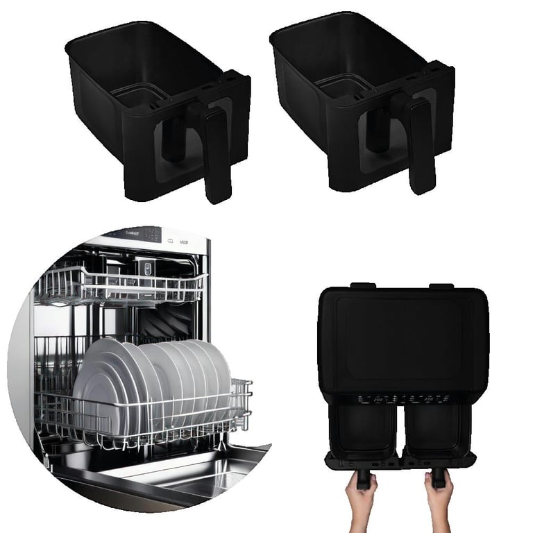 Friteuse sans huile ZEEGMA Knapper Dual 2 tiroirs 12 programmes - vue 2
