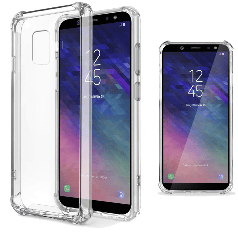 Evetane Coque Samsung Galaxy A6 2018 ANTI CHOCS silicone transparente Motif bords renforcés