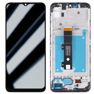 Écran Original Motorola E20 LCD + Vitre Tactile (avec châssis) Gris clair