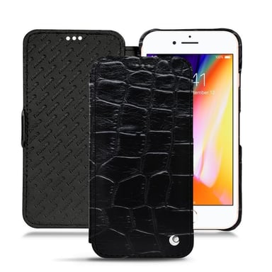 Housse cuir Apple iPhone 8 -  - Noir - Cuir Abaca