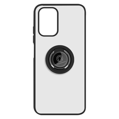 Coque pour Xiaomi Redmi Note 10 / Note 10s Bi-matière Bague Métallique Support Noir