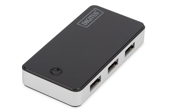 HUB 4 PORTE USB 3.0 CON ALIMENTATORE COLORE NERO