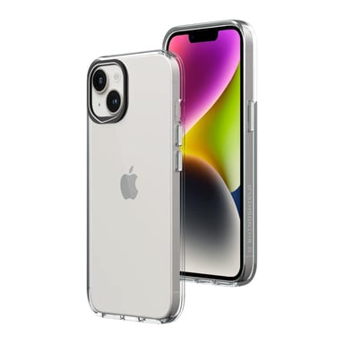 RHINOSHIELD Clear Compatibile con [iPhone 14] Resistente all'ingiallimento, alta trasparenza, guscio protettivo trasparente personalizzabile - cappuccio dell'obiettivo nero
