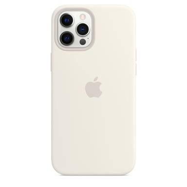 APPLE iPhone 12 Pro Max Coque en Silicone avec MagSafe - Blanc