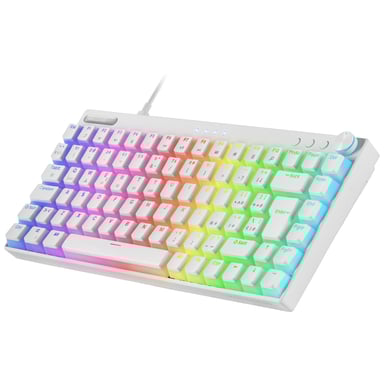 Mars Gaming MKCLOUDWBFR clavier Jouer USB + Bluetooth AZERTY Français Blanc