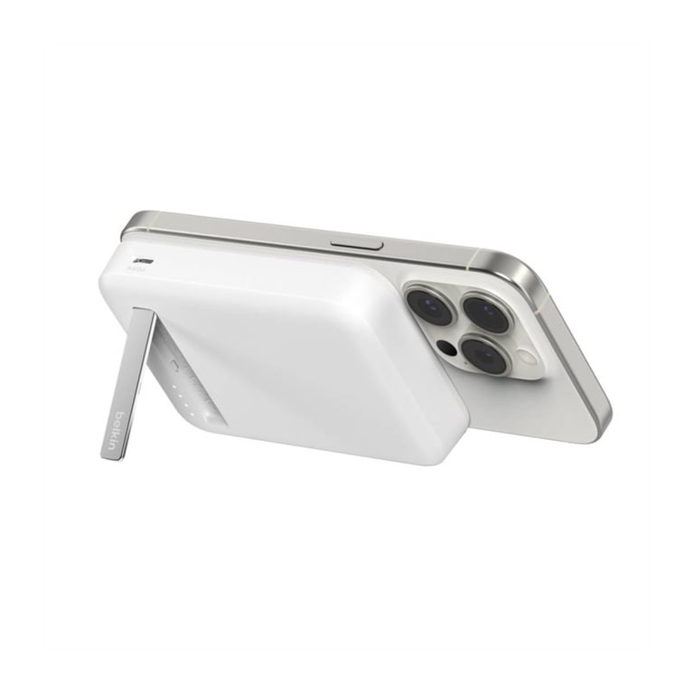 Batterie MagSafe Qi2 8000mAh 15W avec Support Intégré Blanc - Neuf