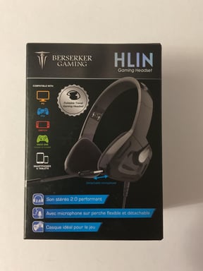 Berserker Gaming HLIN CASQUE GAMING PLIABLE NOIR