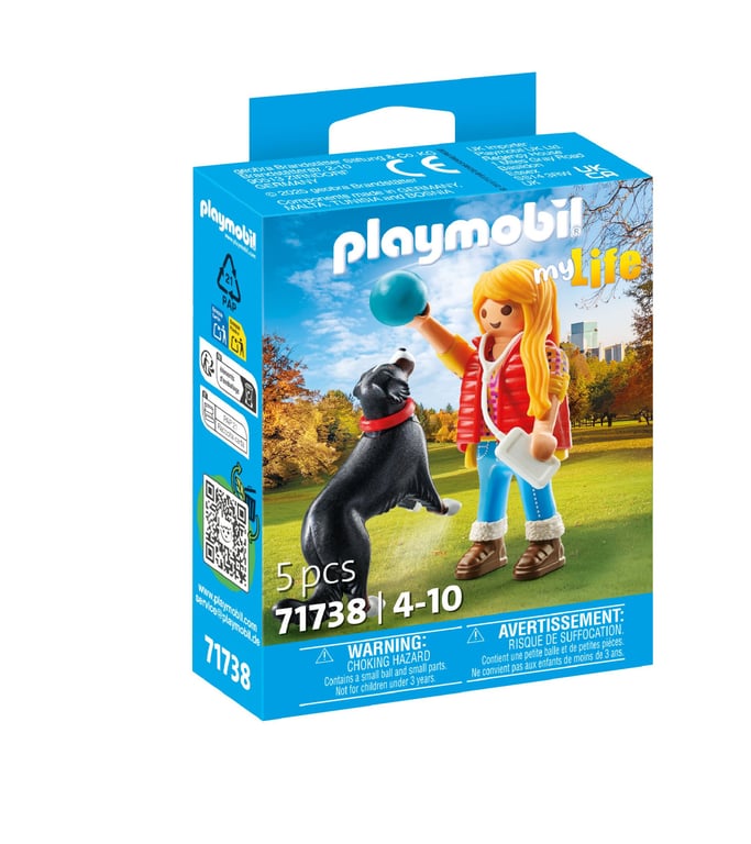Jeune Fille Avec Chien De Montagne Playmobil La Boite - vue 6