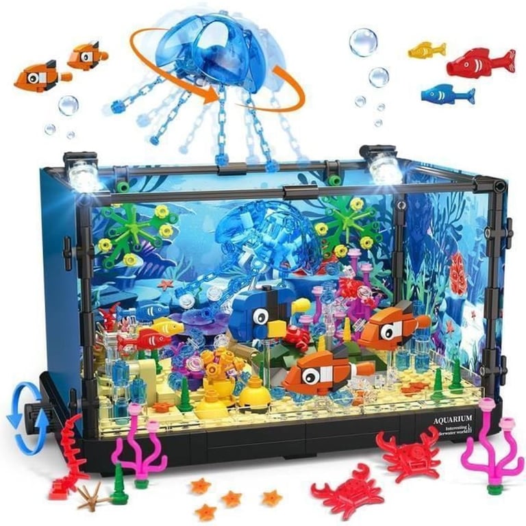 Jeu De Construction Aquarium Hogokids 725 Pièces Avec Led Monde Marin - vue 2