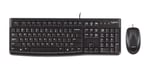 Logitech Desktop MK120 teclado Ratón incluido USB AZERTY Francés Negro