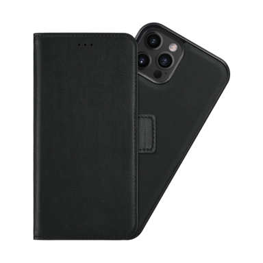 Robusta funda y carcasa magnética 2 en 1 para Apple iPhone 12/12 Pro, negro ónix