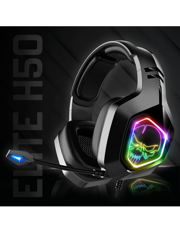 Casque Spirit of Gamer Elite-H50 – Avec Fil, 50mm, LED RGB, Compatible Multiplateforme - vue 3