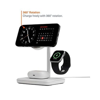 CYGNETT Cargador inalámbrico magnético de inducción 3 en 1 15W Blanco