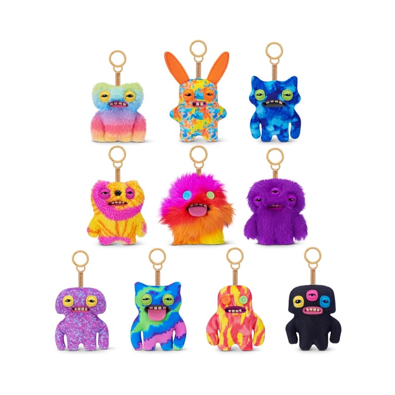 Zuru Porte-clés peluche Fuggler 13 cm fourrure longue dents moulées