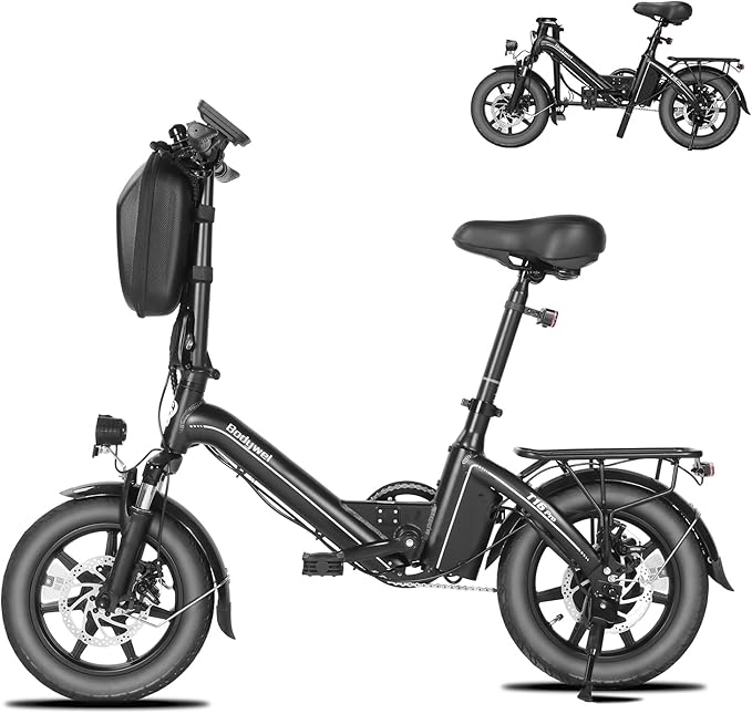 Mini vélo électrique pliable Bodywel T16 Pro 14 pouces moteur batterie 36 V 7 8 Ah application compatible Neuf - vue 4